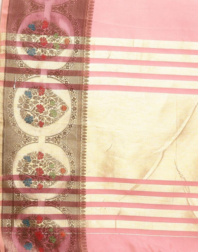 Rose Pink Organza Saree | Sudathi