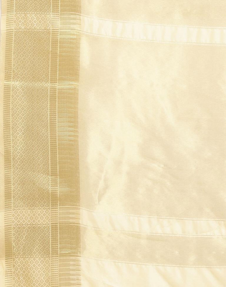 Cream Organza Saree | Sudathi