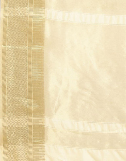 Cream Organza Saree | Sudathi