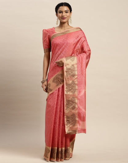 Rose Pink Organza Saree | Sudathi