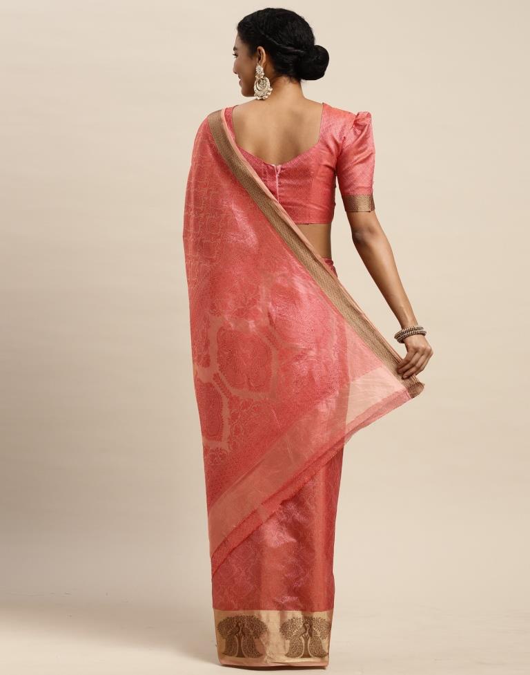 Rose Pink Organza Saree | Sudathi