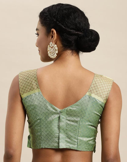 Pista Green Organza Saree | Sudathi