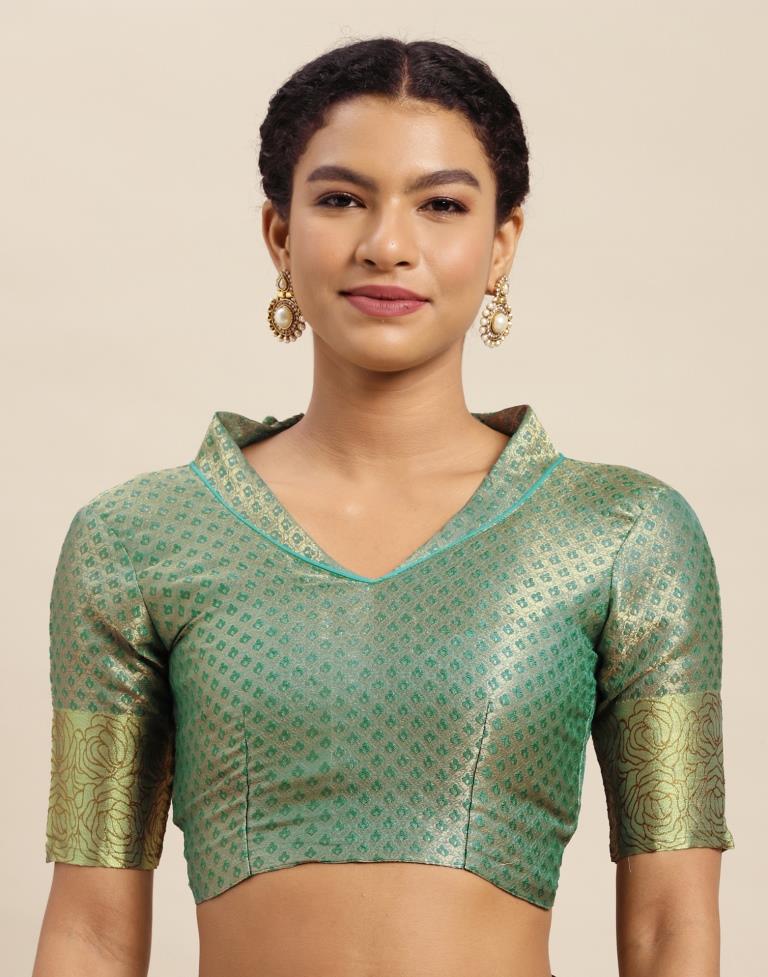 Rama Green Organza Saree | Sudathi