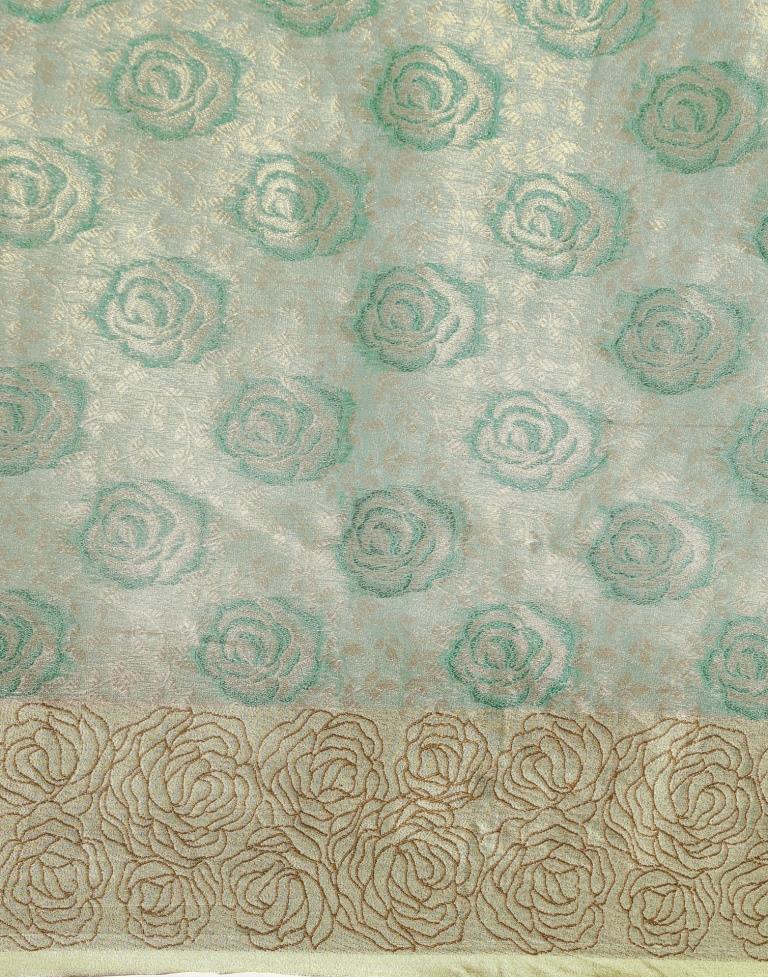 Rama Green Organza Saree | Sudathi