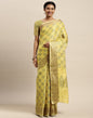 Lemon Yellow Organza Saree | Sudathi