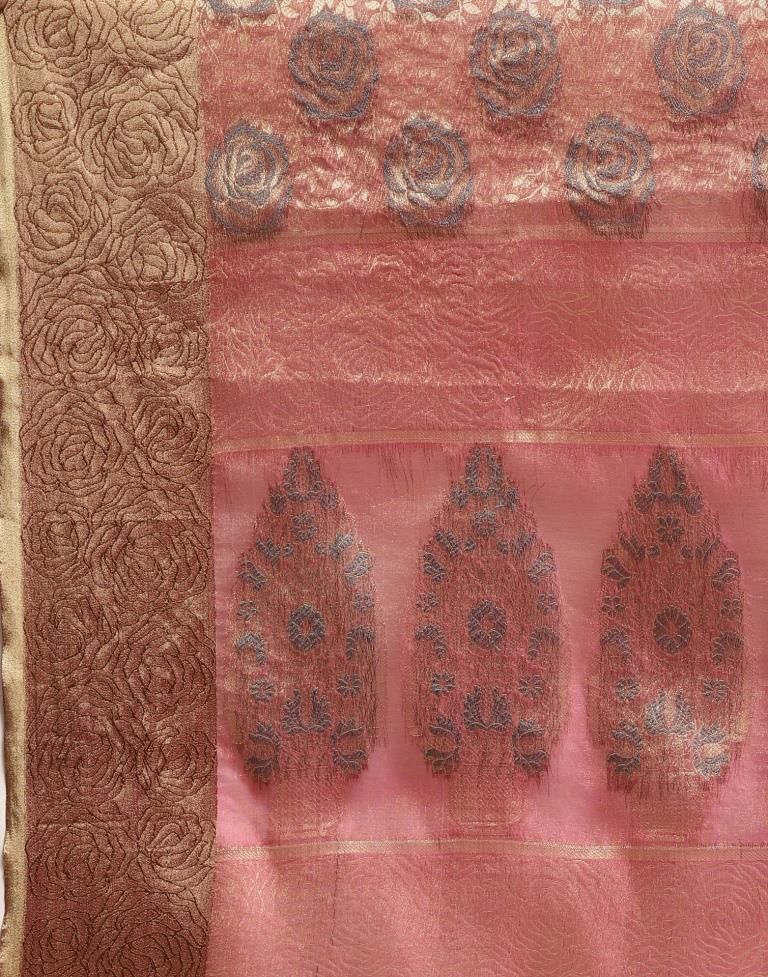 Onion Pink Organza Saree | Sudathi