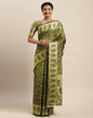Dark Olive Green Organza Saree | Sudathi