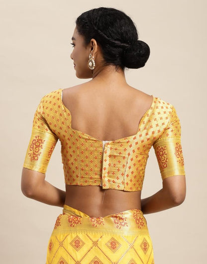 Turmeric Yellow Organza Saree | Sudathi