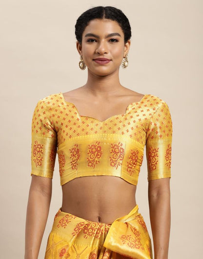 Turmeric Yellow Organza Saree | Sudathi