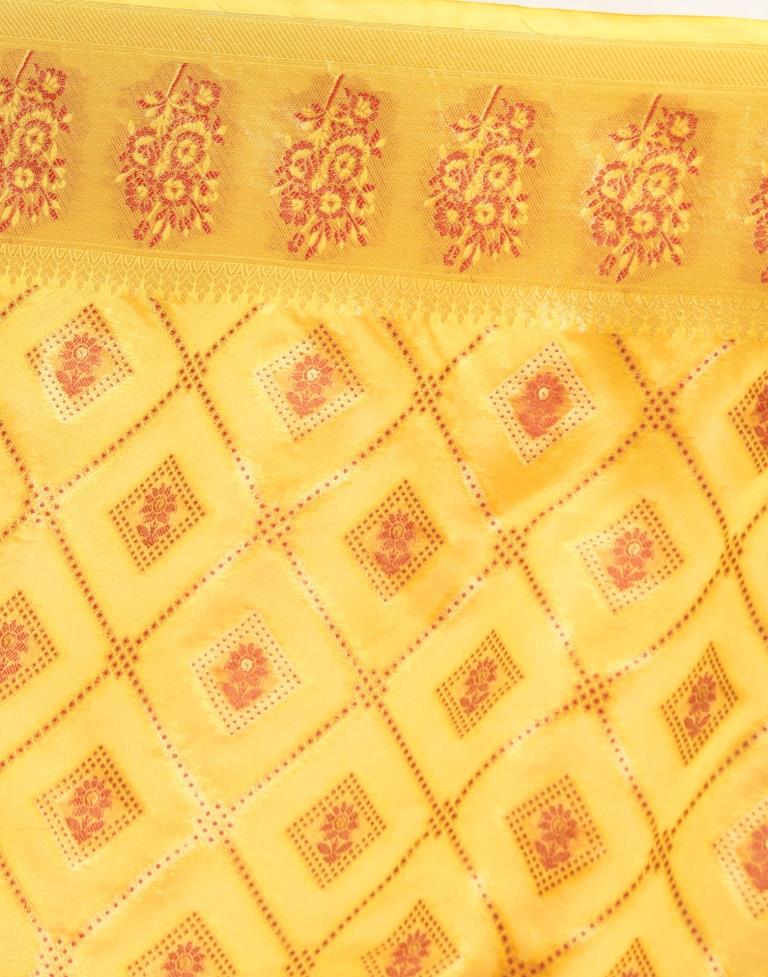 Turmeric Yellow Organza Saree | Sudathi