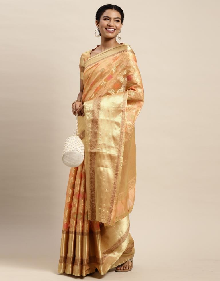 Golden Organza Saree | Sudathi
