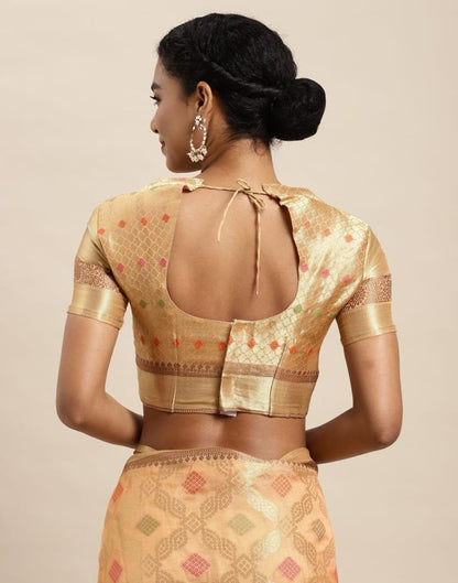 Golden Organza Saree | Sudathi