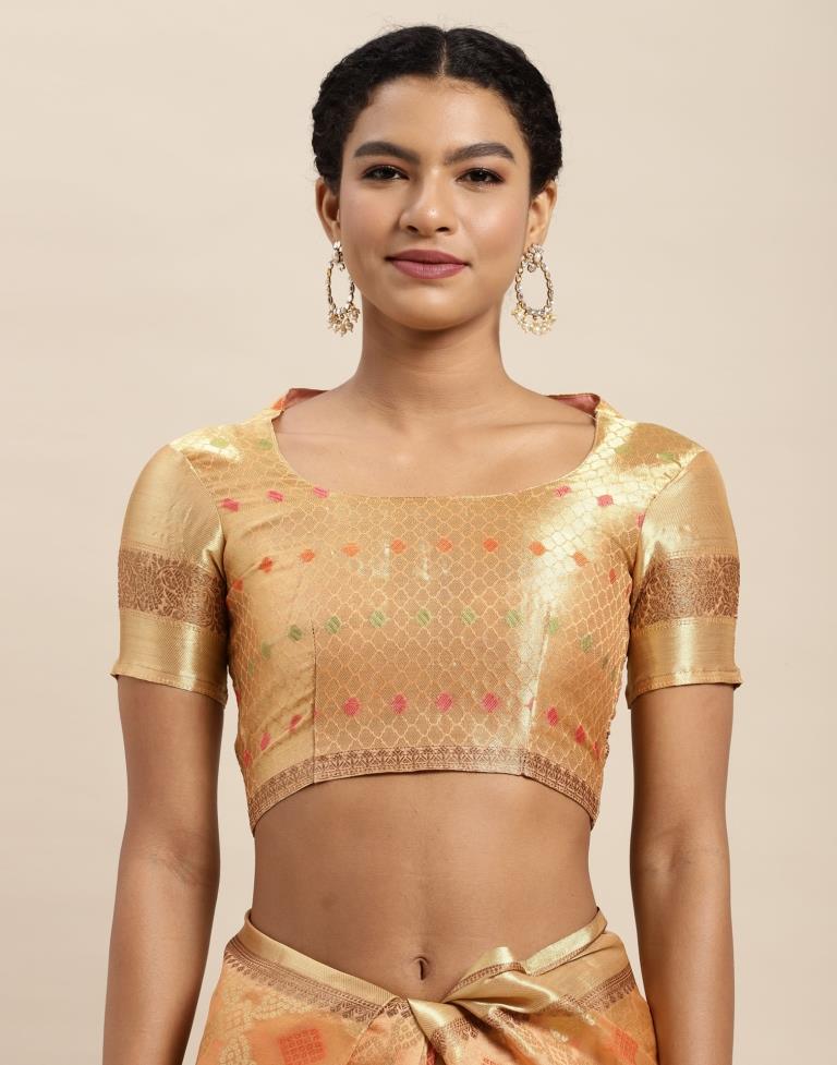 Golden Organza Saree | Sudathi