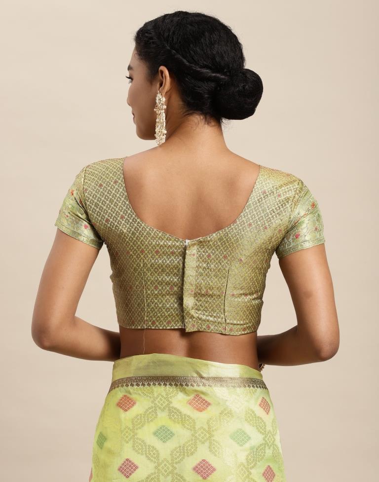 Pista Green Organza Saree | Sudathi