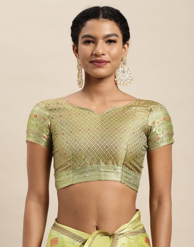 Pista Green Organza Saree | Sudathi