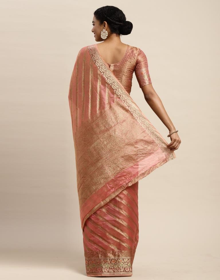 Rose Pink Organza Saree | Sudathi