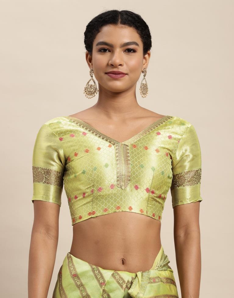 Pista Green Organza Saree | Sudathi