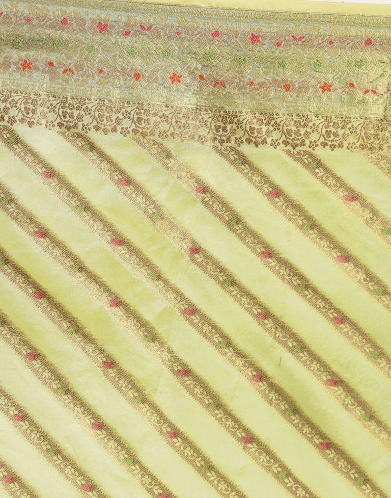 Pista Green Organza Saree | Sudathi