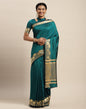 Dark Teal Blue Silk Saree | Sudathi