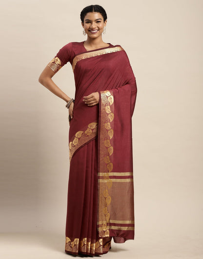 Maroon Silk Saree | Sudathi