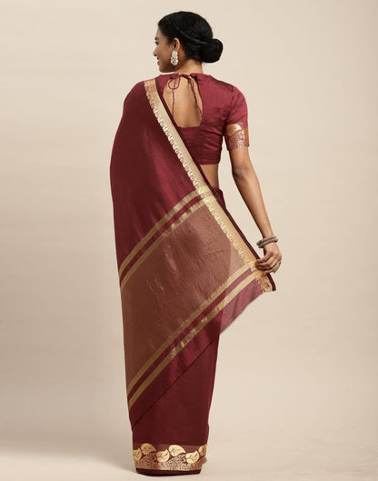 Maroon Silk Saree | Sudathi