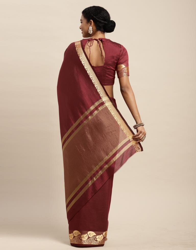 Maroon Silk Saree | Sudathi