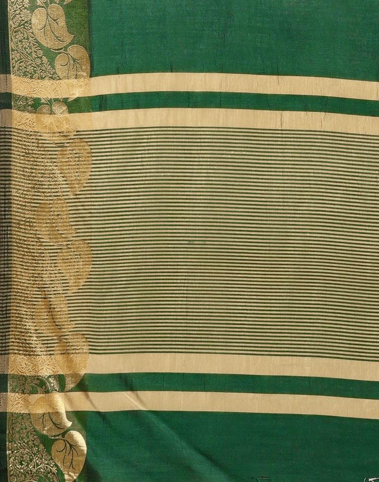 Bottle Green Silk Saree | Sudathi