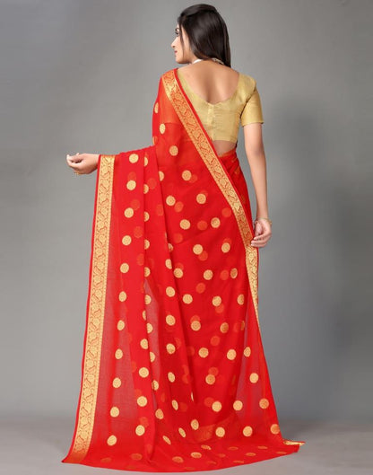 Red Chiffon Saree | Sudathi