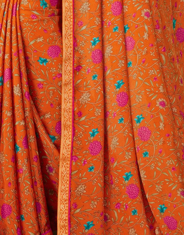 Orange Silk Saree | Sudathi