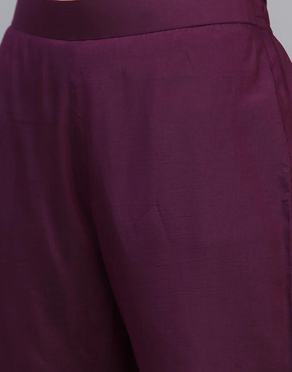 Wine Kurti With Pant And Dupatta | Sudathi