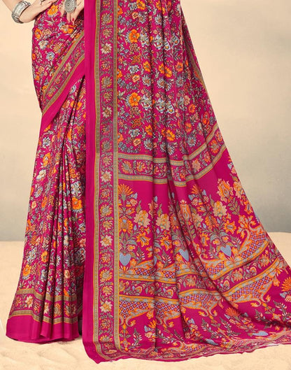 Dark Pink Silk Saree | Sudathi