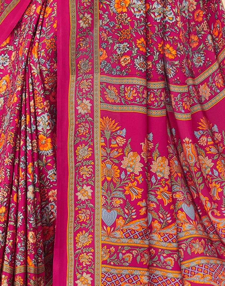 Dark Pink Silk Saree | Sudathi