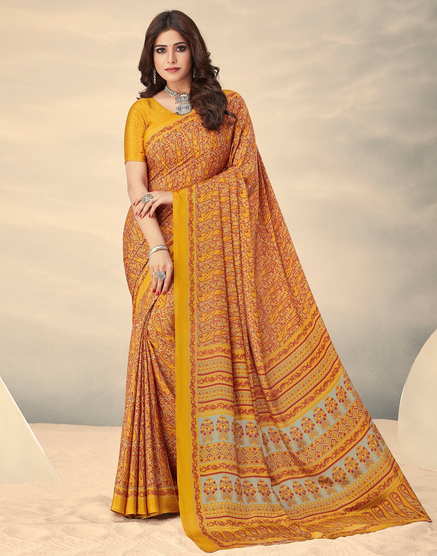 Turmeric Yellow Silk Saree | Sudathi