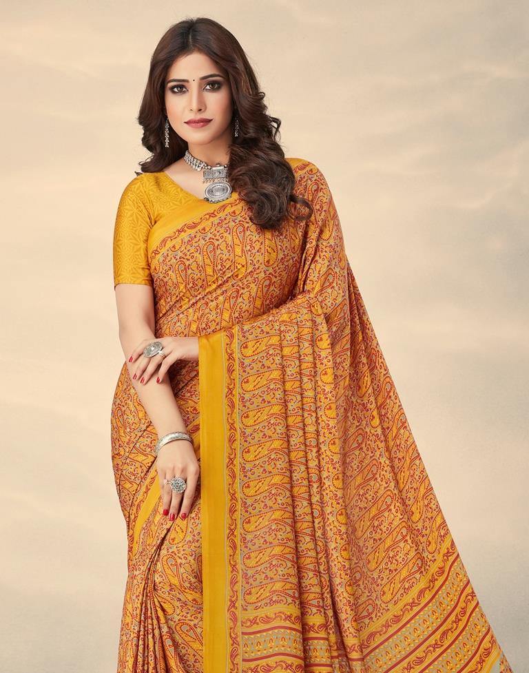 Turmeric Yellow Silk Saree | Sudathi