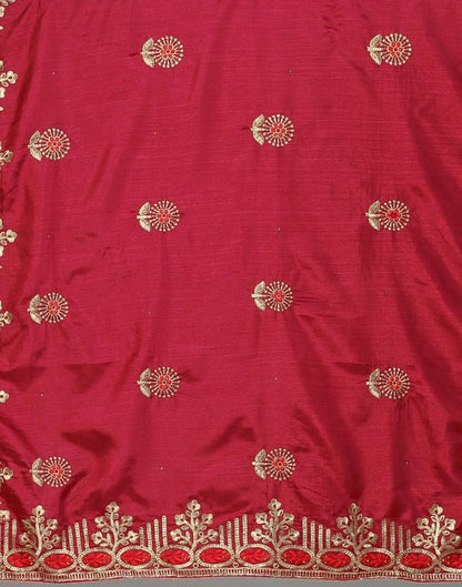Maroon Embroidery Saree | Sudathi