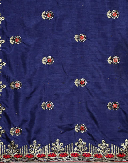 Navy Blue Embroidery Saree | Sudathi