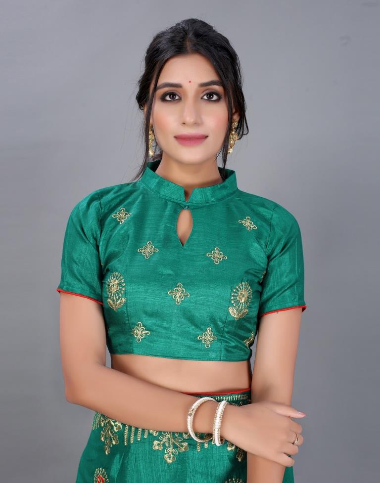 Green Embroidery Saree | Sudathi