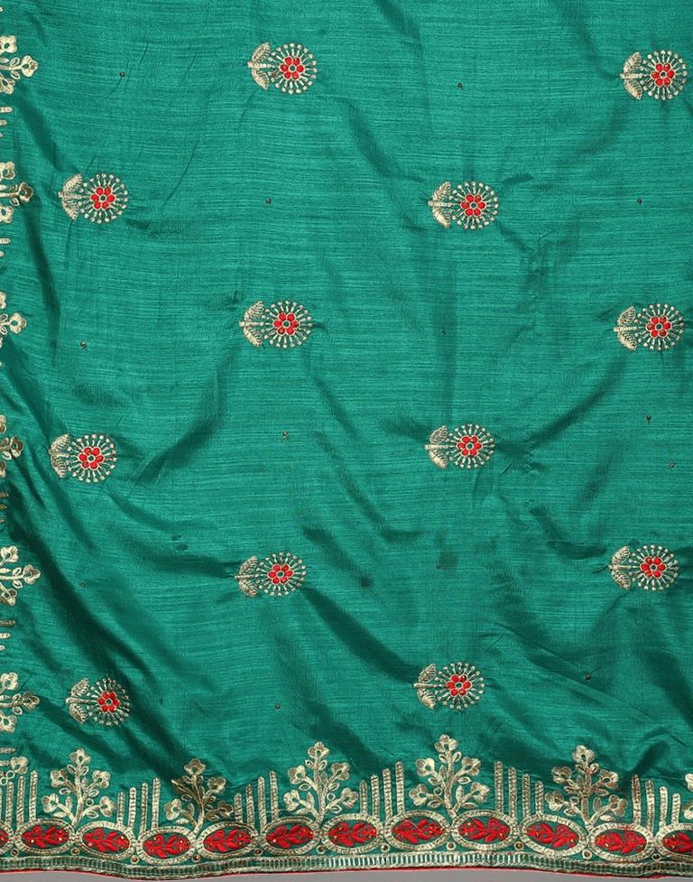 Green Embroidery Saree | Sudathi