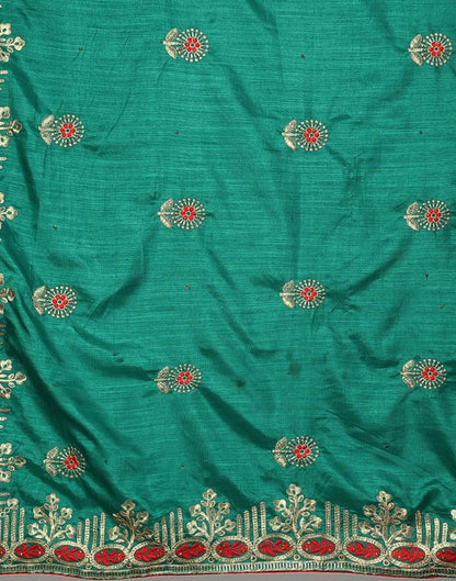 Green Embroidery Saree | Sudathi
