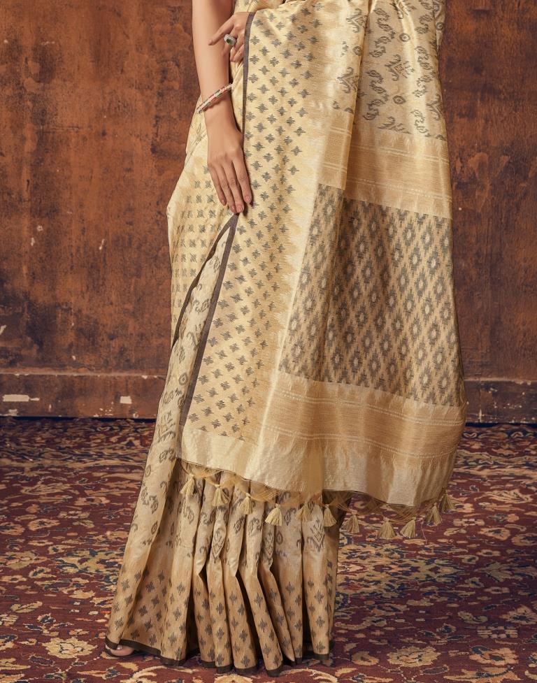 Beige Silk Saree | Sudathi