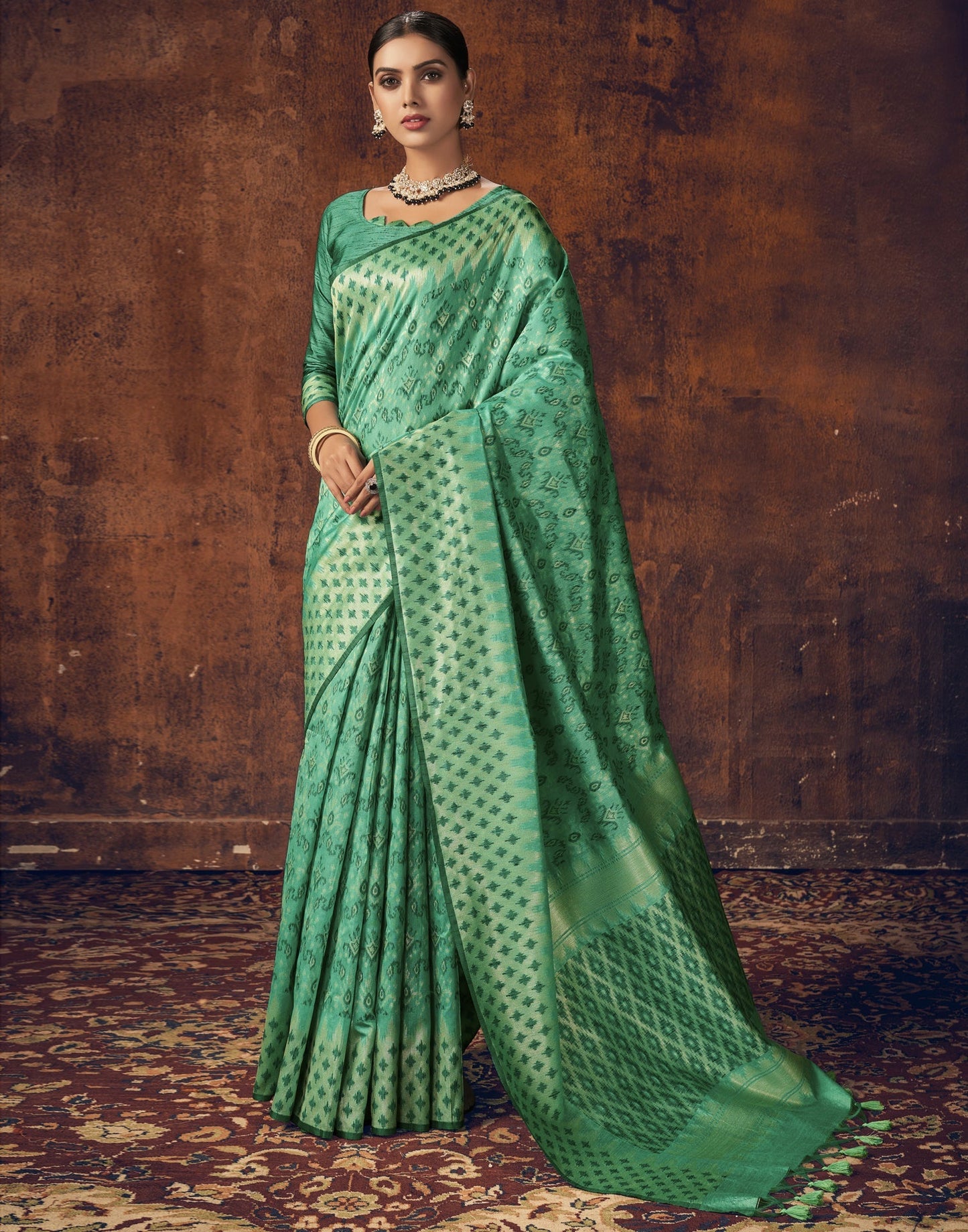 Rama Green Silk Saree | Sudathi