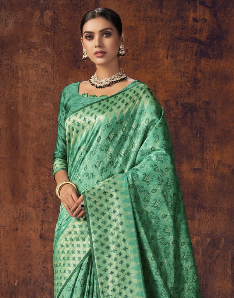 Rama Green Silk Saree | Sudathi