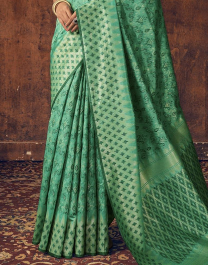 Rama Green Silk Saree | Sudathi
