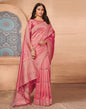 Rose Pink Silk Blend Saree | Sudathi