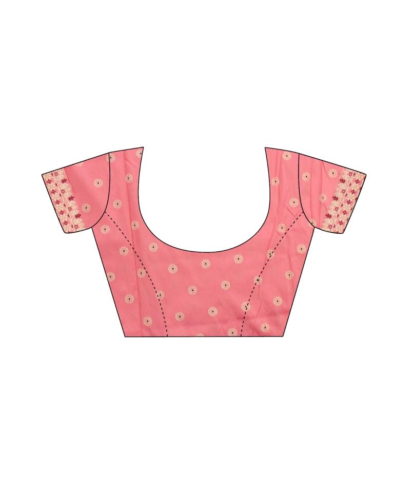 Rose Pink Silk Blend Saree | Sudathi