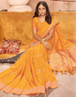Turmeric Yellow Silk Blend Saree | Sudathi