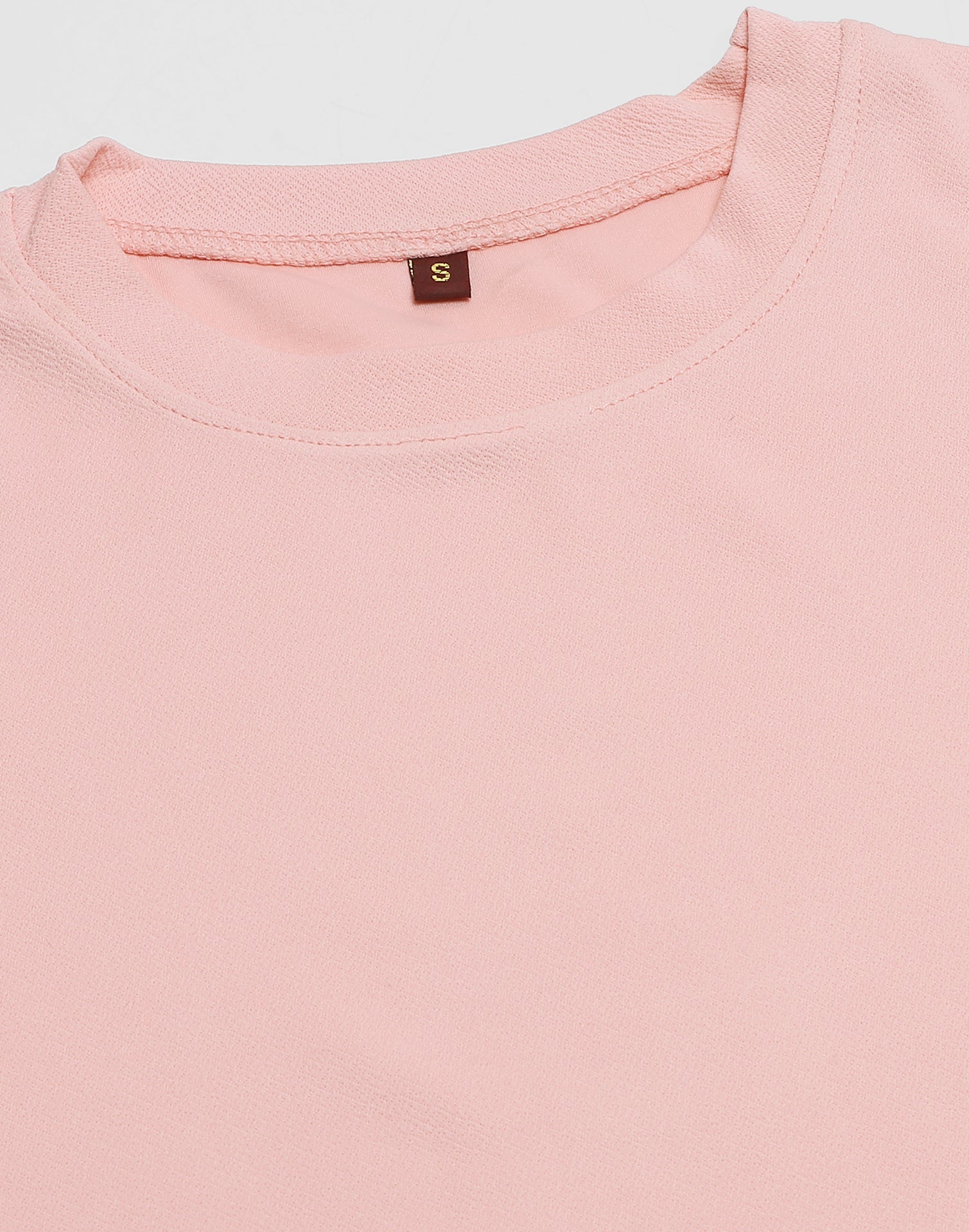 Peach Colored Lycra Knitted Top | Leemboodi