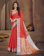 Red Silk Blend Saree | Sudathi