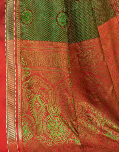 Green And Maroon Silk Saree | Sudathi