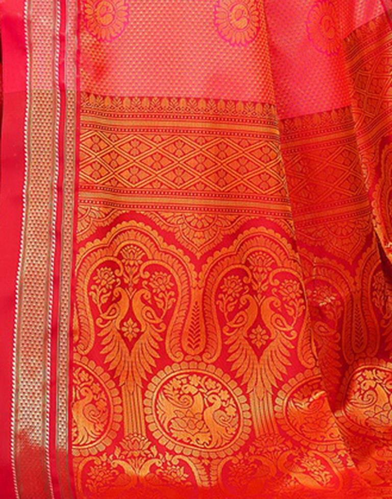 Golden And Hot Pink Silk Saree | Sudathi